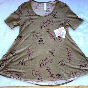 NWT Womens XXS LuLaRoe SS Perfect T Tunic/TShirt